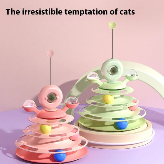 Funny Interactive 4 Levels Tower Turntable Toy - Companion Care