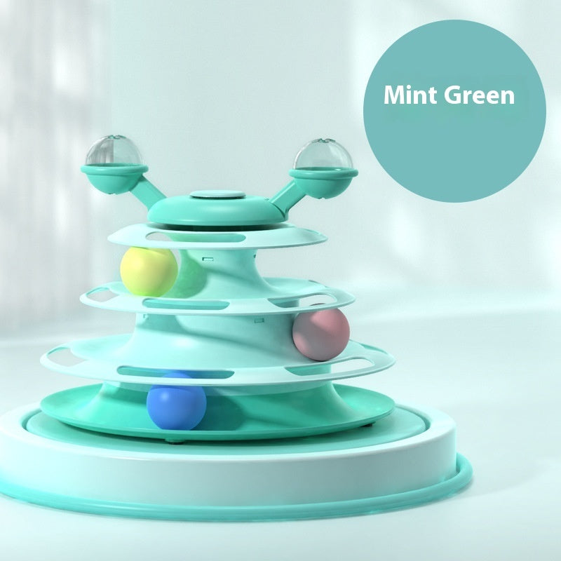 Funny Interactive 4 Levels Tower Turntable Toy - Companion Care