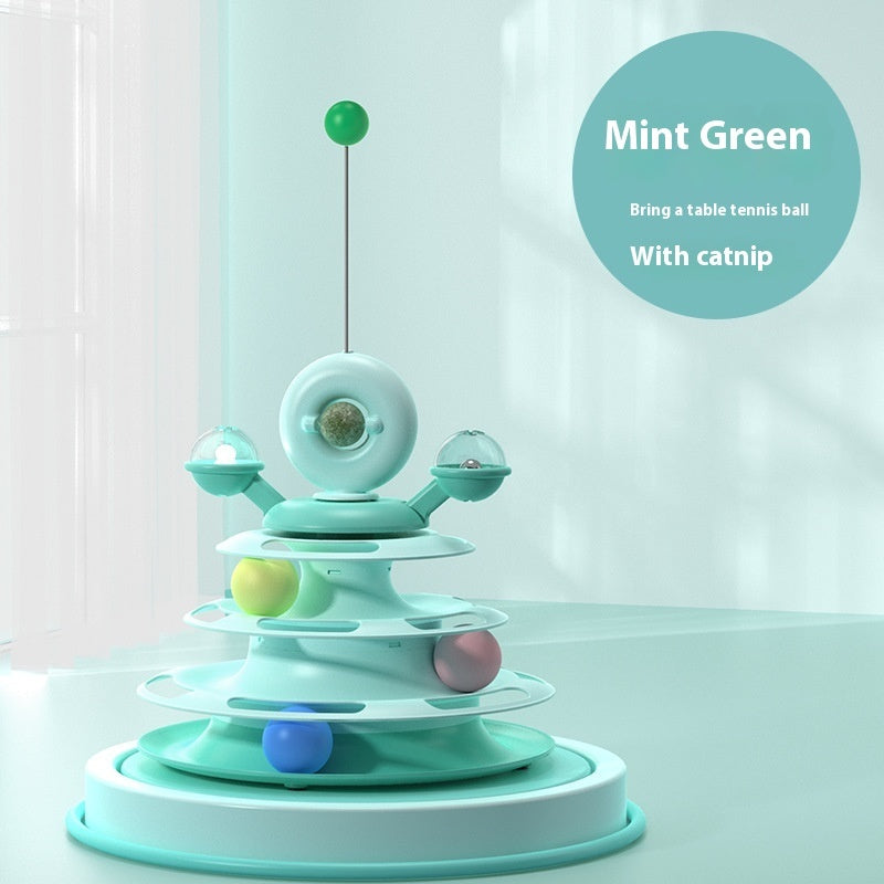 Funny Interactive 4 Levels Tower Turntable Toy - Companion Care