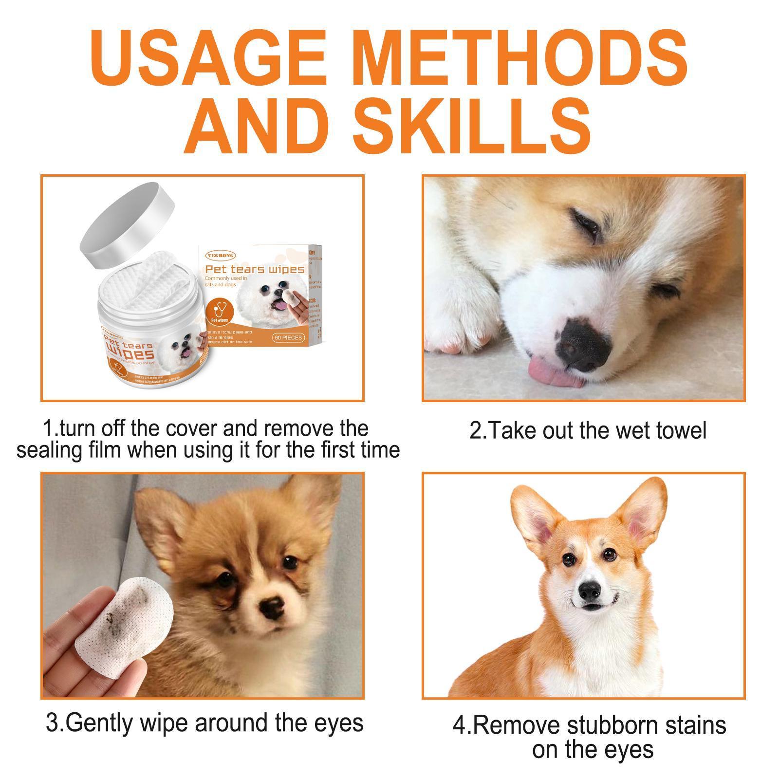 Tear Stains Eye Cleaning Wipes For Pet - Companion Care