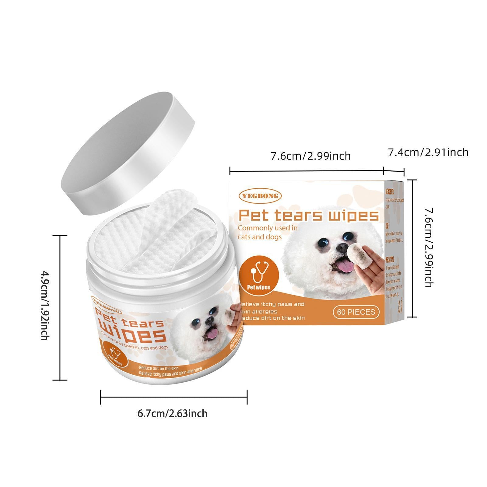 Tear Stains Eye Cleaning Wipes For Pet - Companion Care