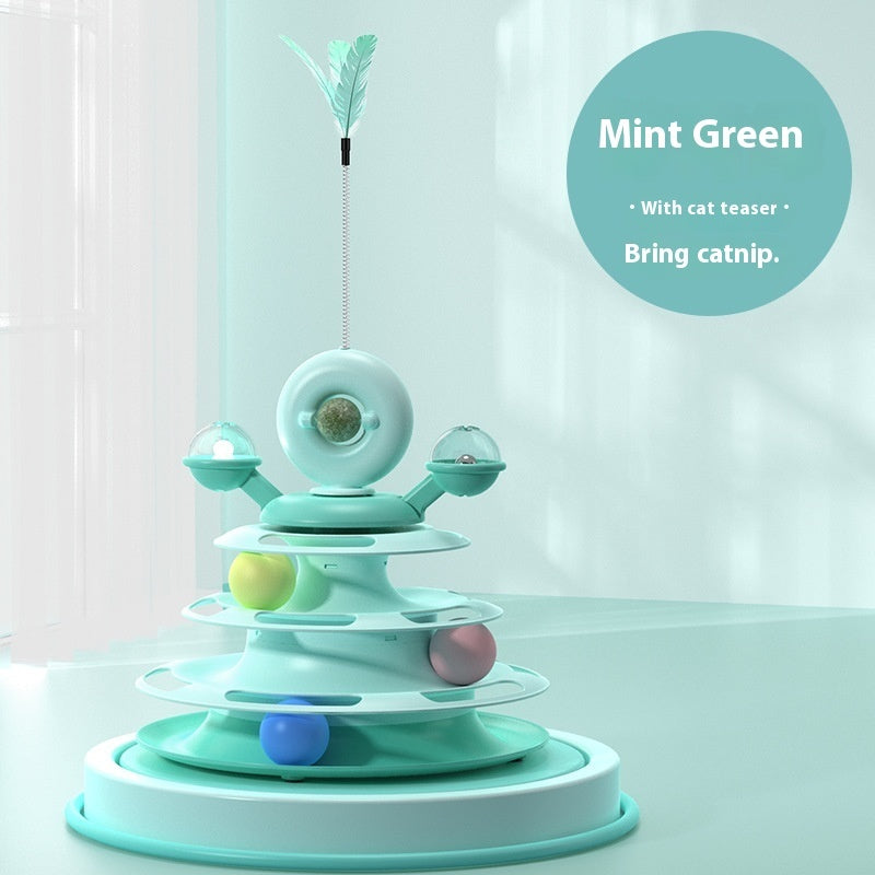 Funny Interactive 4 Levels Tower Turntable Toy - Companion Care